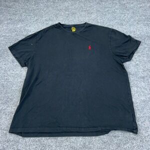 Polo Ralph Lauren T Shirt Mens XL Black Classic Fit Red Pony Logo
